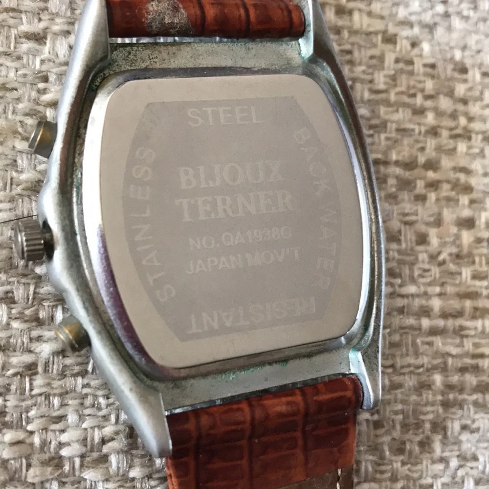 Bijoux Terner Tan/Grey Face Tachymetre Wrist Watch, Men’s